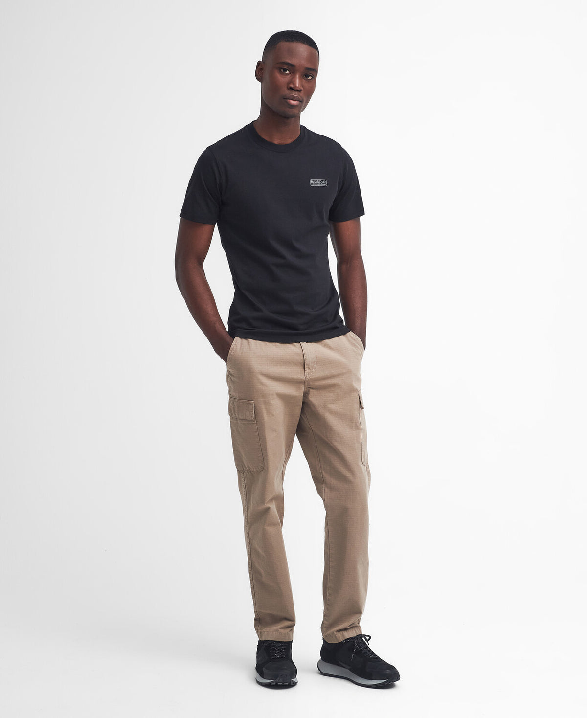 Barbour International Small Logo T-Shirt - Black/ Pewter