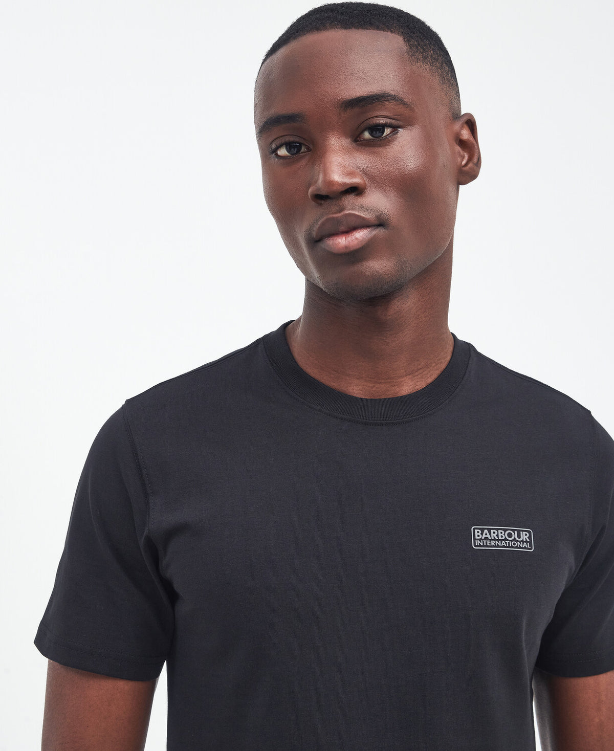 Barbour International Small Logo T-Shirt - Black/ Pewter