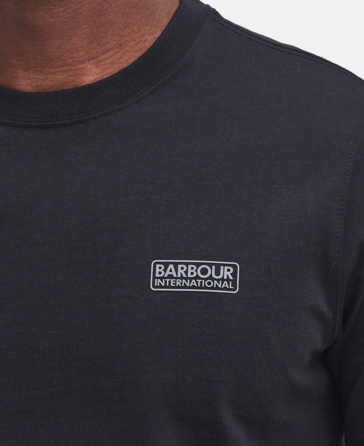 Barbour International Small Logo T-Shirt - Black/ Pewter