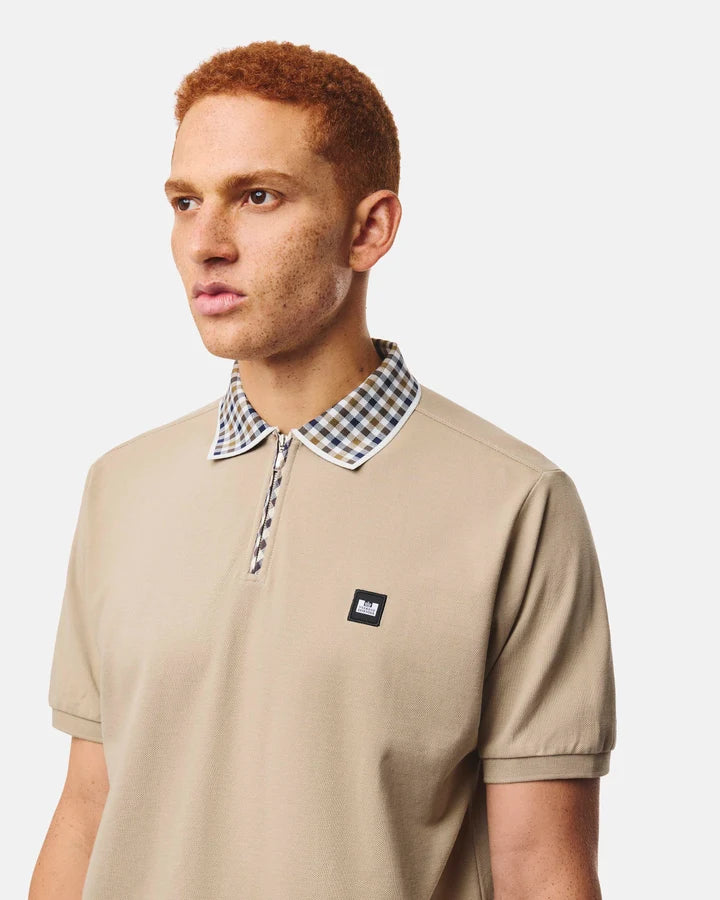 Weekend Offender Tipasa Jacquard Rib Polo Shirt - Rock