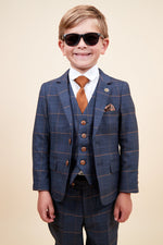 MARC DARCY Jenson Kids 3pc Suit - Marine Blue