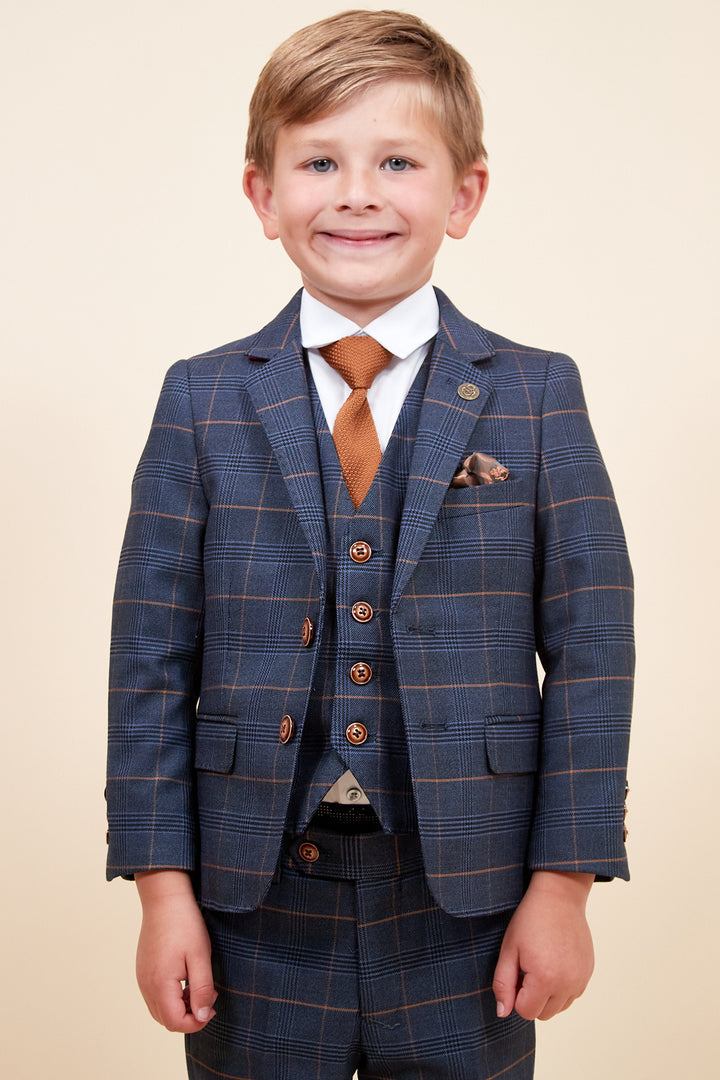 MARC DARCY Jenson Kids 3pc Suit - Marine Blue
