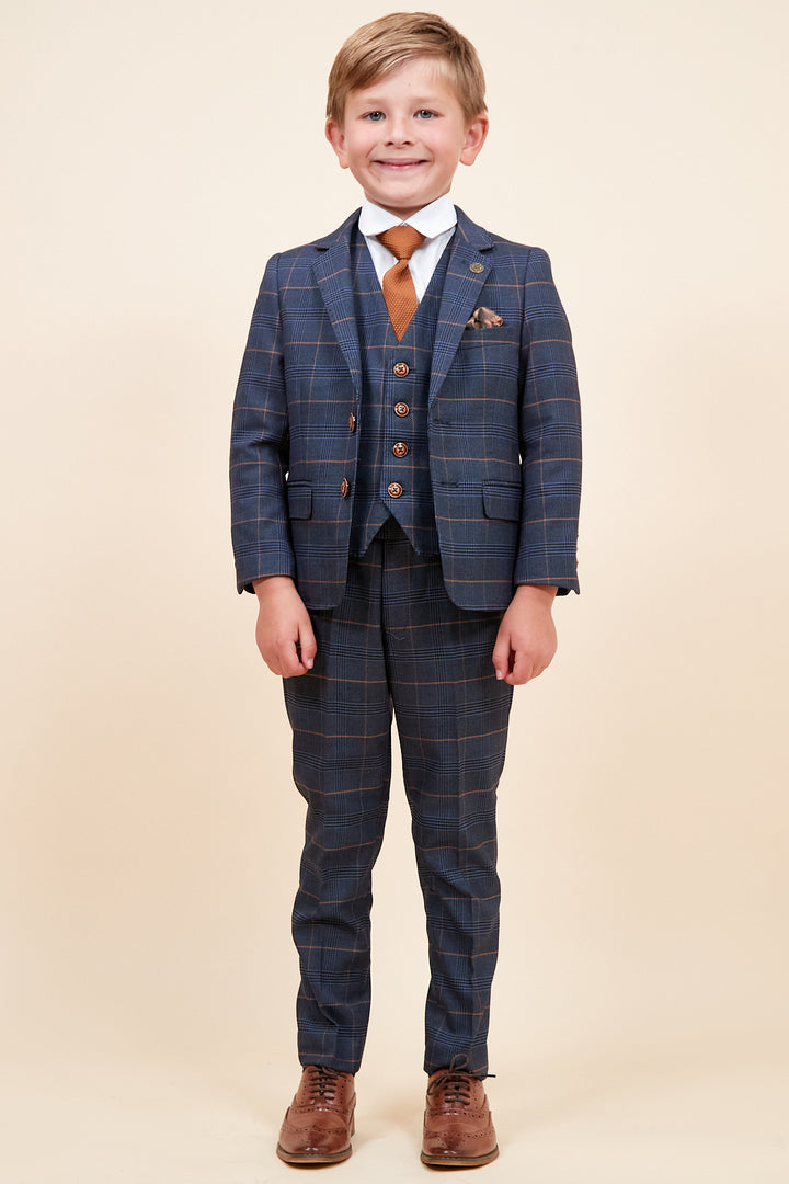 MARC DARCY Jenson Kids 3pc Suit - Marine Blue