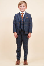 MARC DARCY Jenson Kids 3pc Suit - Marine Blue