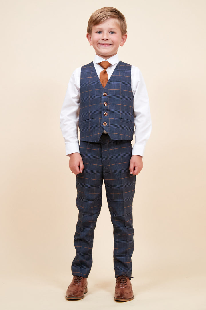 MARC DARCY Jenson Kids 3pc Suit - Marine Blue