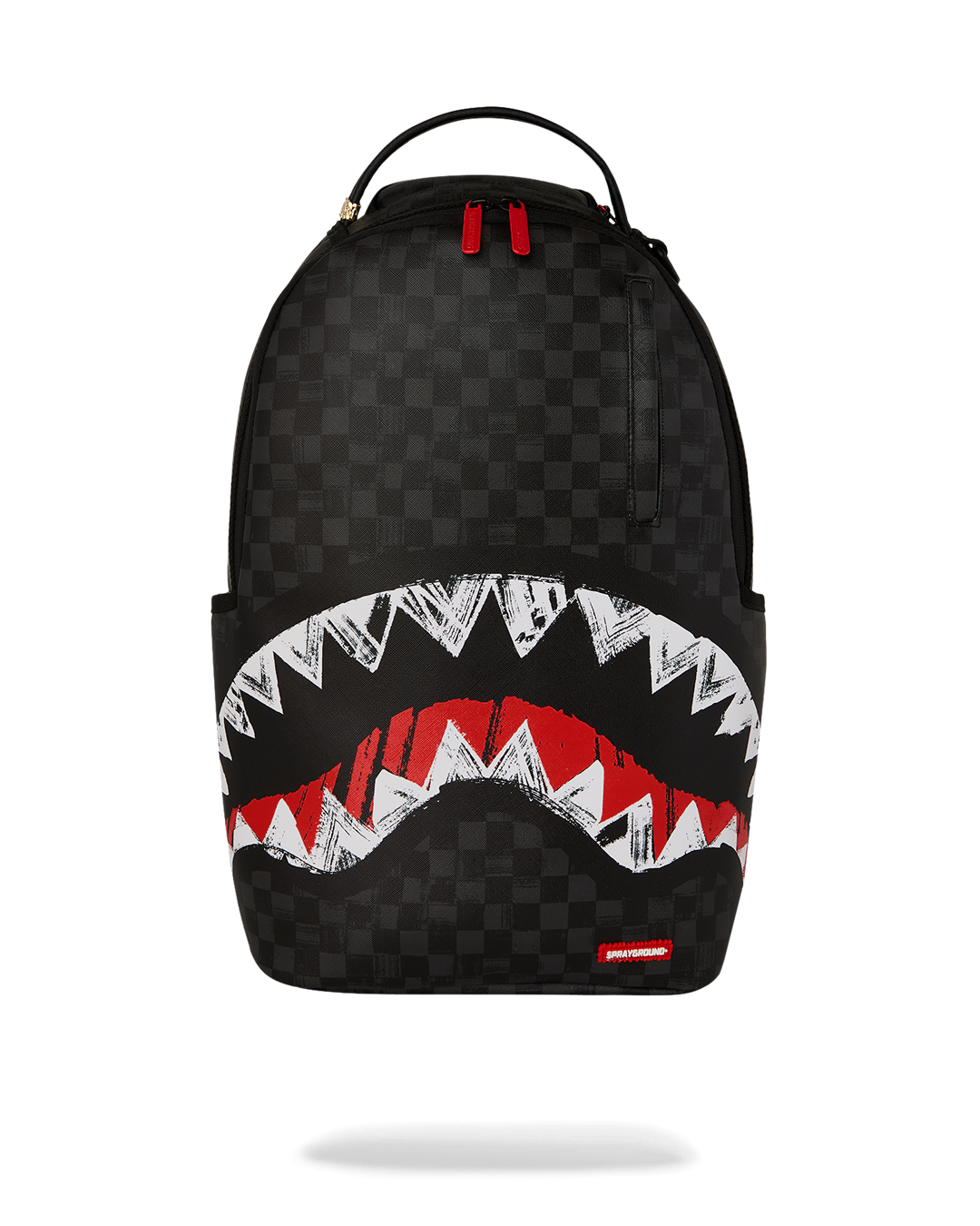 Sprayground Scribble Shark Check Backpack - Grey/Black