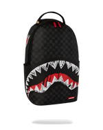 Sprayground Scribble Shark Check Backpack - Grey/Black