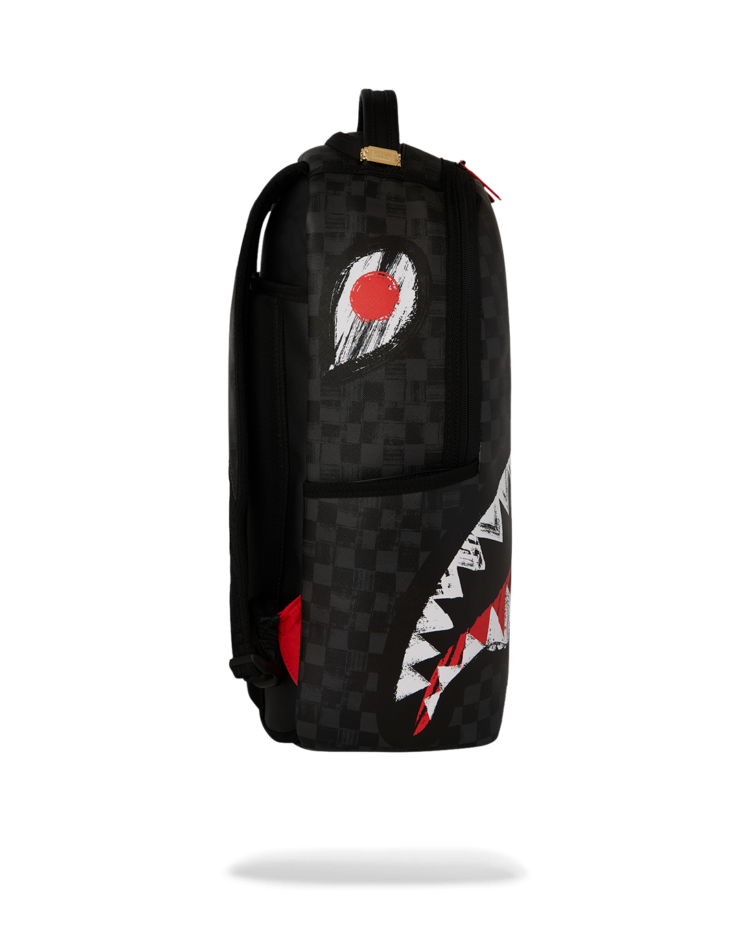 Sprayground Scribble Shark Check Backpack - Grey/Black