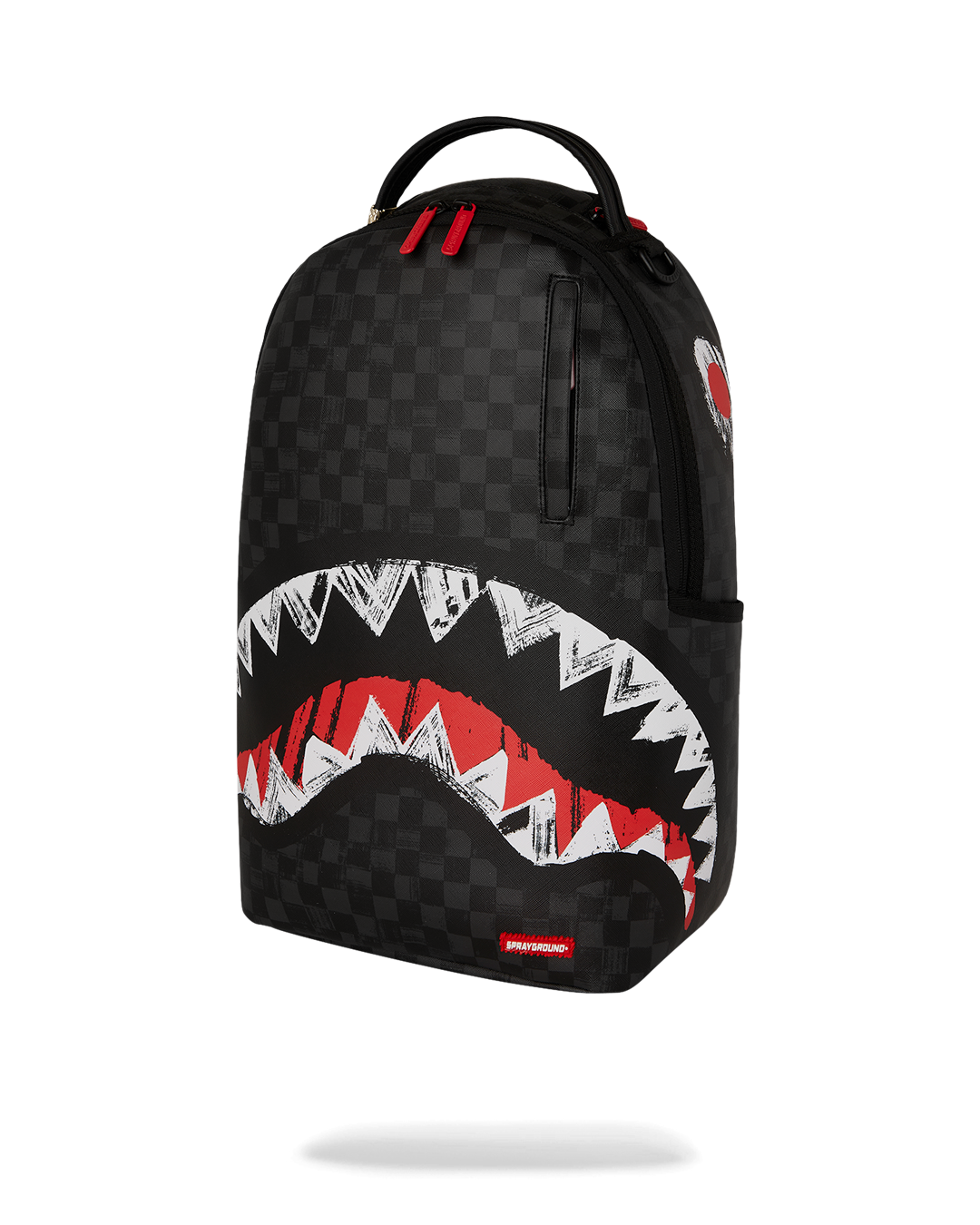 Sprayground Scribble Shark Check Backpack - Grey/Black