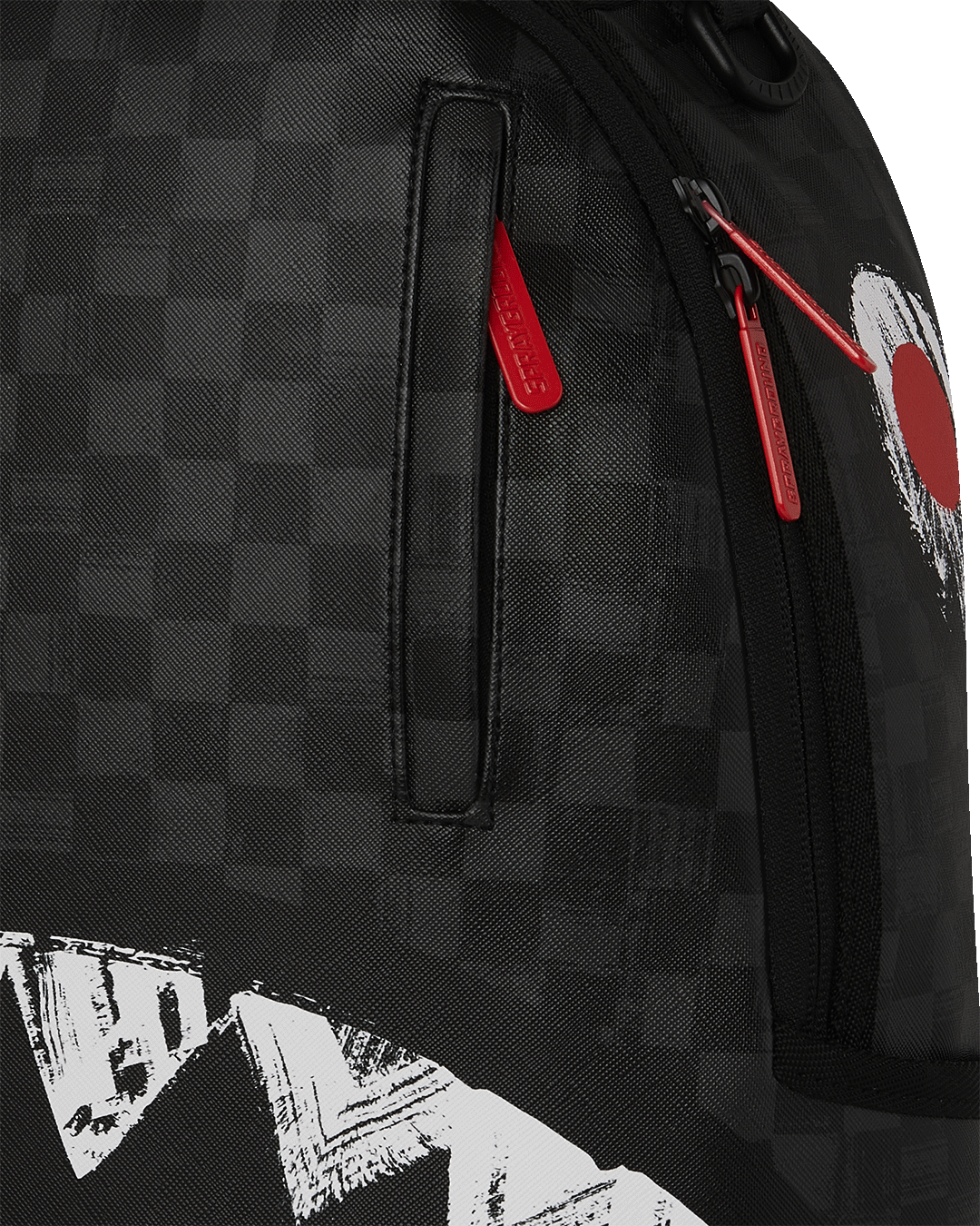 Sprayground Scribble Shark Check Backpack - Grey/Black