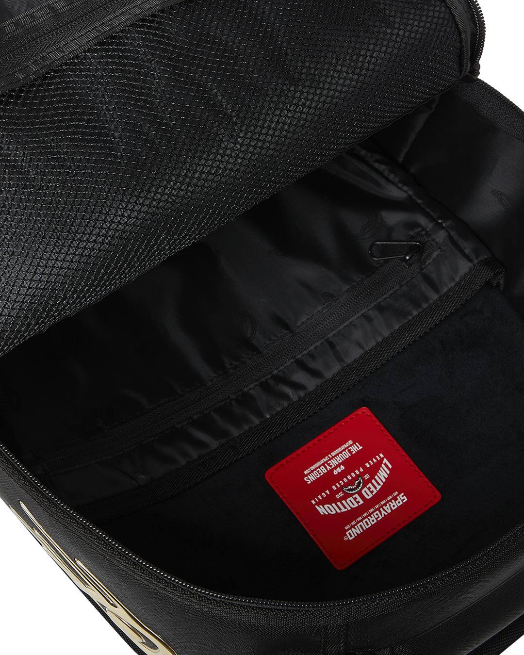 Sprayground Gold & Dangerous Backpack - Black / Gold