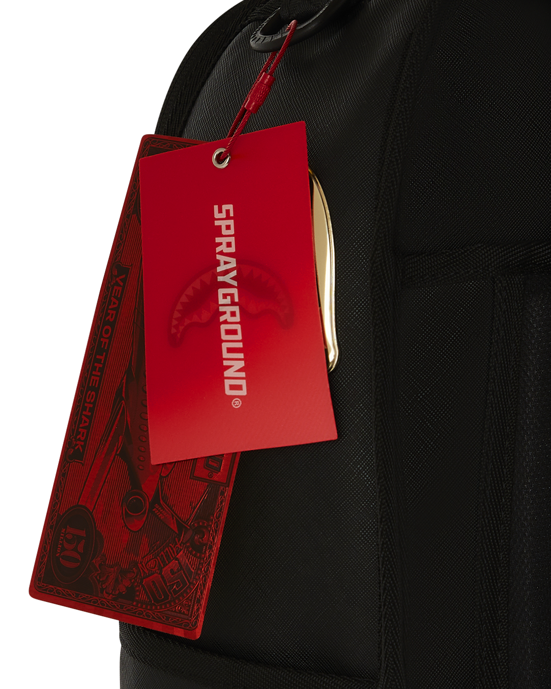 Sprayground Gold & Dangerous Backpack - Black / Gold