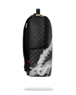 Sprayground Sip N Smoke Check Backpack - Grey/Black