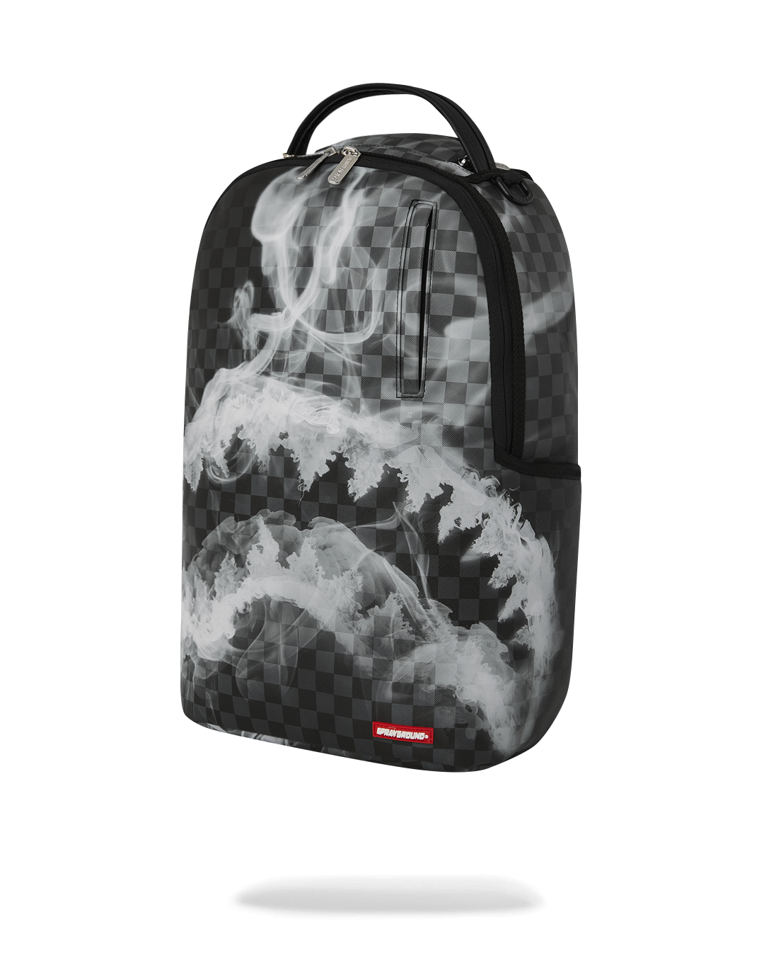 Sprayground Sip N Smoke Check Backpack - Grey/Black