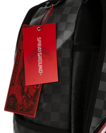 Sprayground Sip N Smoke Check Backpack - Grey/Black