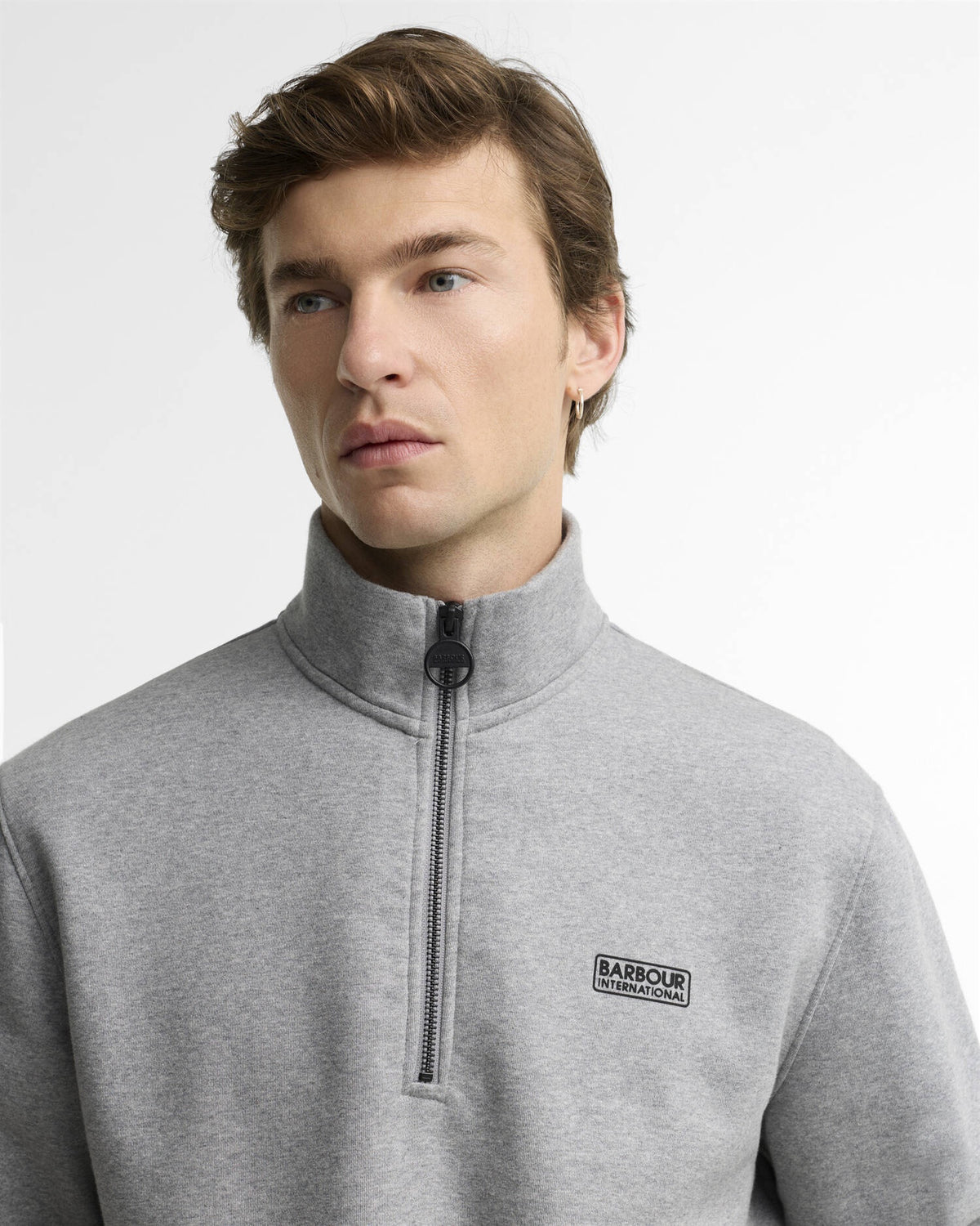 BARBOUR INTERNATIONAL Essential Half-Zip Sweatshirt - Anthracite Marl
