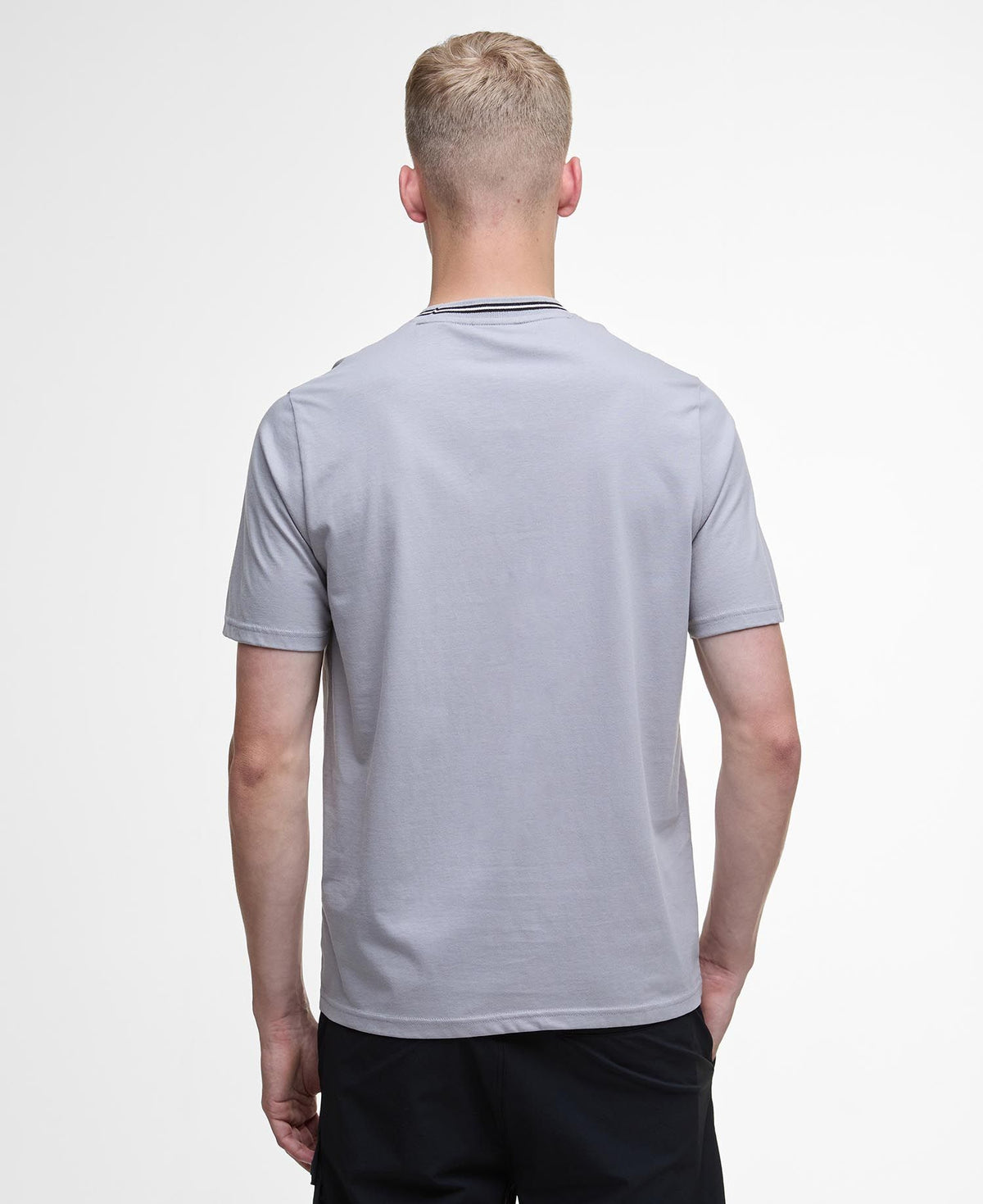 BARBOUR INTERNATIONAL Central Logo Tipped T-Shirt - Pale Slate