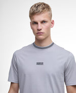 BARBOUR INTERNATIONAL Central Logo Tipped T-Shirt - Pale Slate
