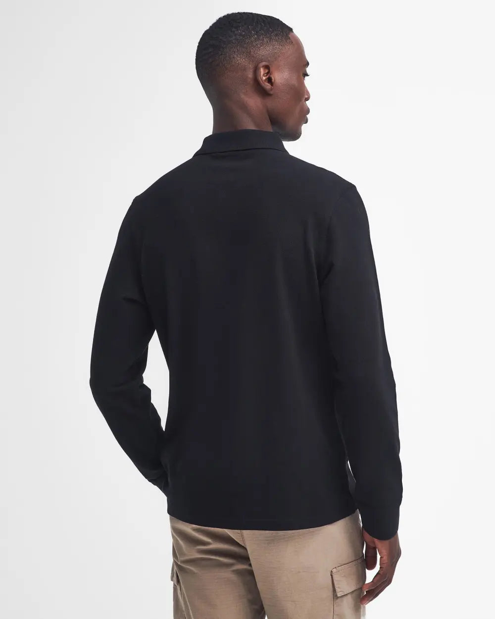 BARBOUR INTERNATIONAL Long Sleeve Polo - Black/ Pewter