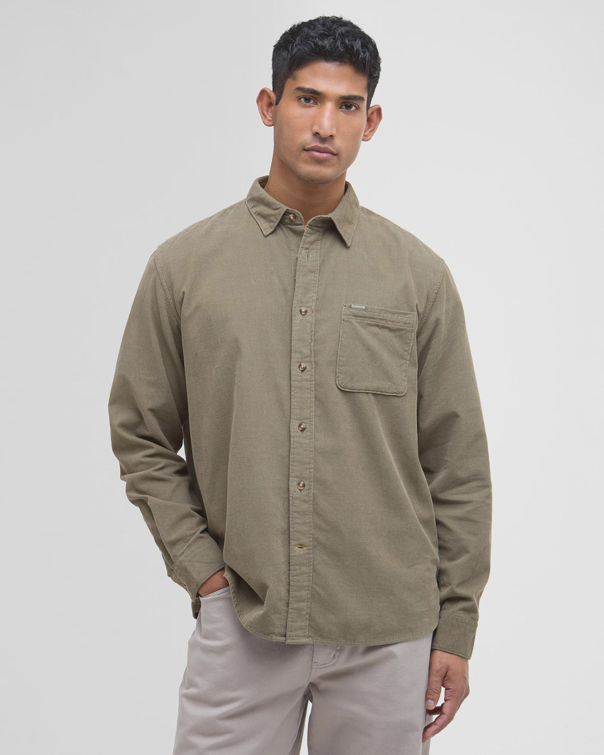 Barbour Bramside Cord Shirt - Olive