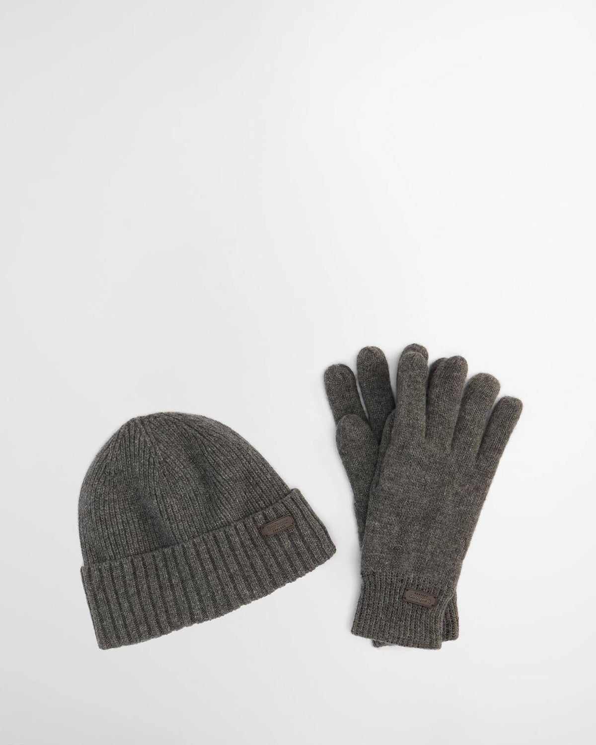 Barbour Carlton Beanie & Gloves Gift Set - Grey
