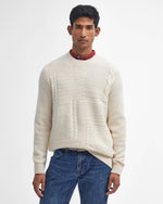 Barbour Casey Crew Neck Cable Knitted Jumper - Whisper White