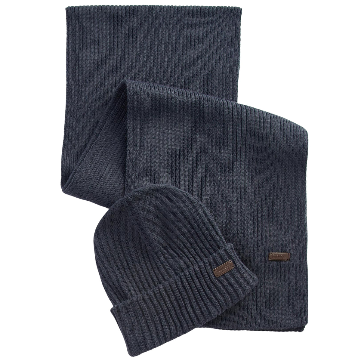 Barbour Crimdon Beanie & Scarf Gift Set - Navy