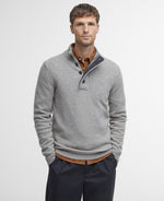 Barbour Essential Patch Half Zip Knitted Jumper - Stone