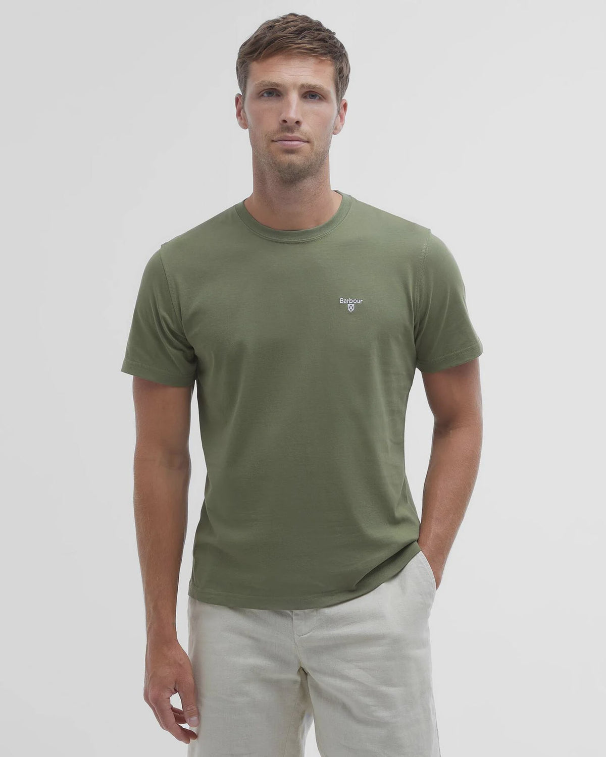 Barbour Essential Sports T-Shirt - Burnt Olive Green