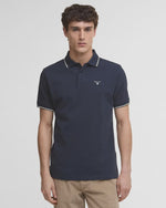Barbour Fielding Tipped Collar Polo Shirt - Navy