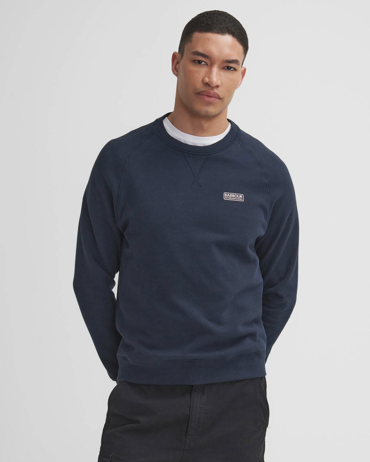 Barbour International Essential Crew Neck Sweatshirt - Navy Blue