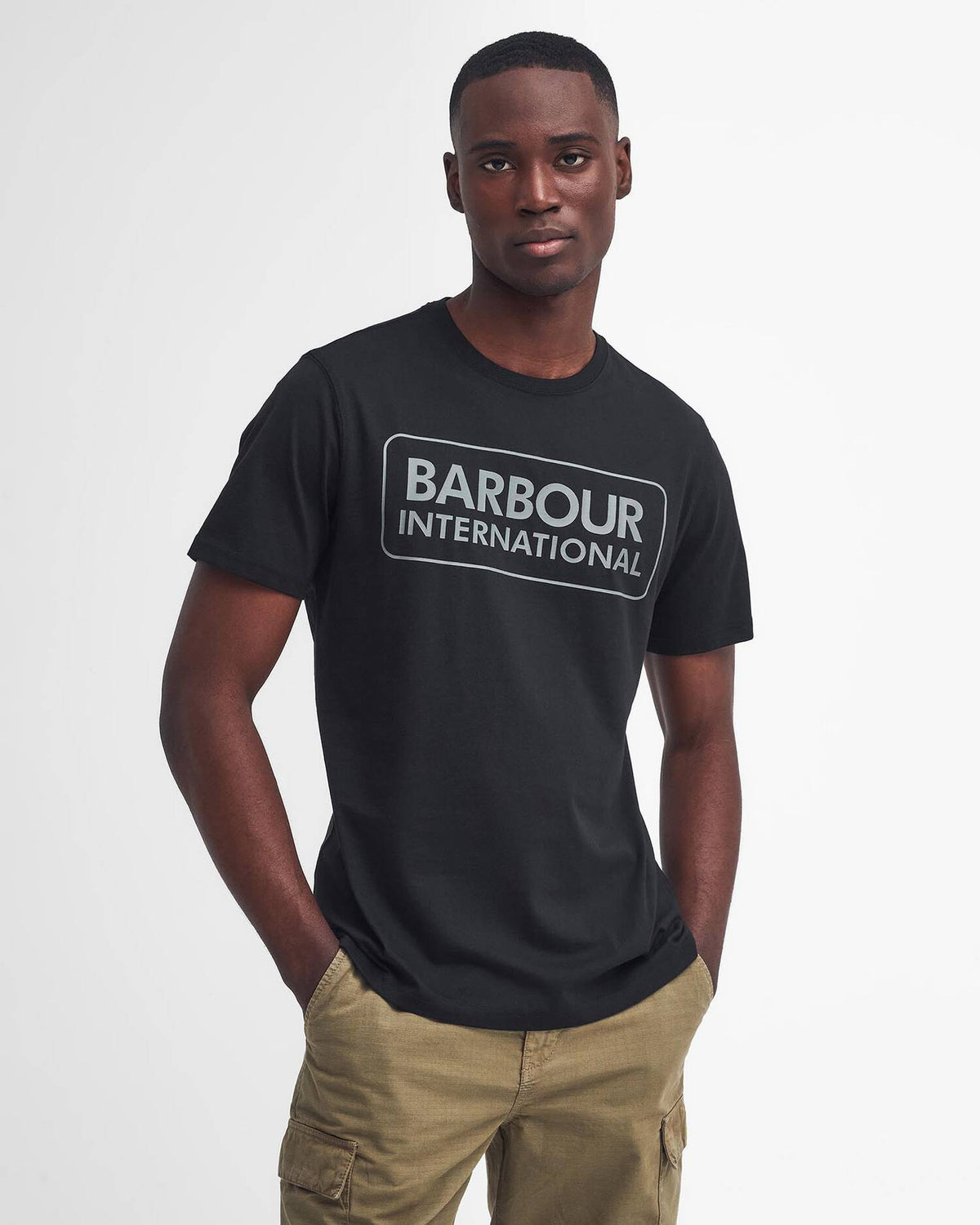Barbour International Essential Large Logo T-shirt - Black