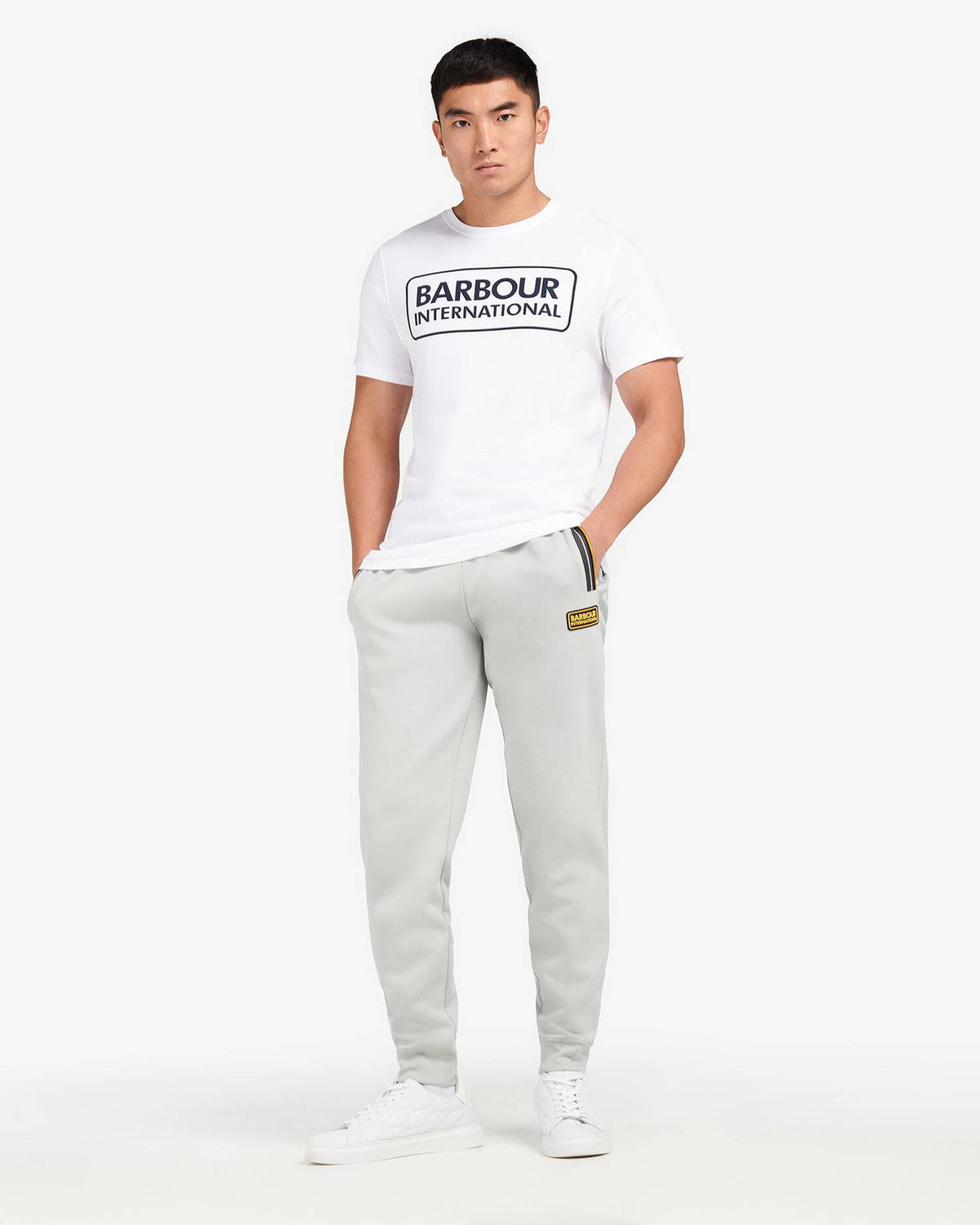 Barbour International Essential Large Logo T-shirt - White