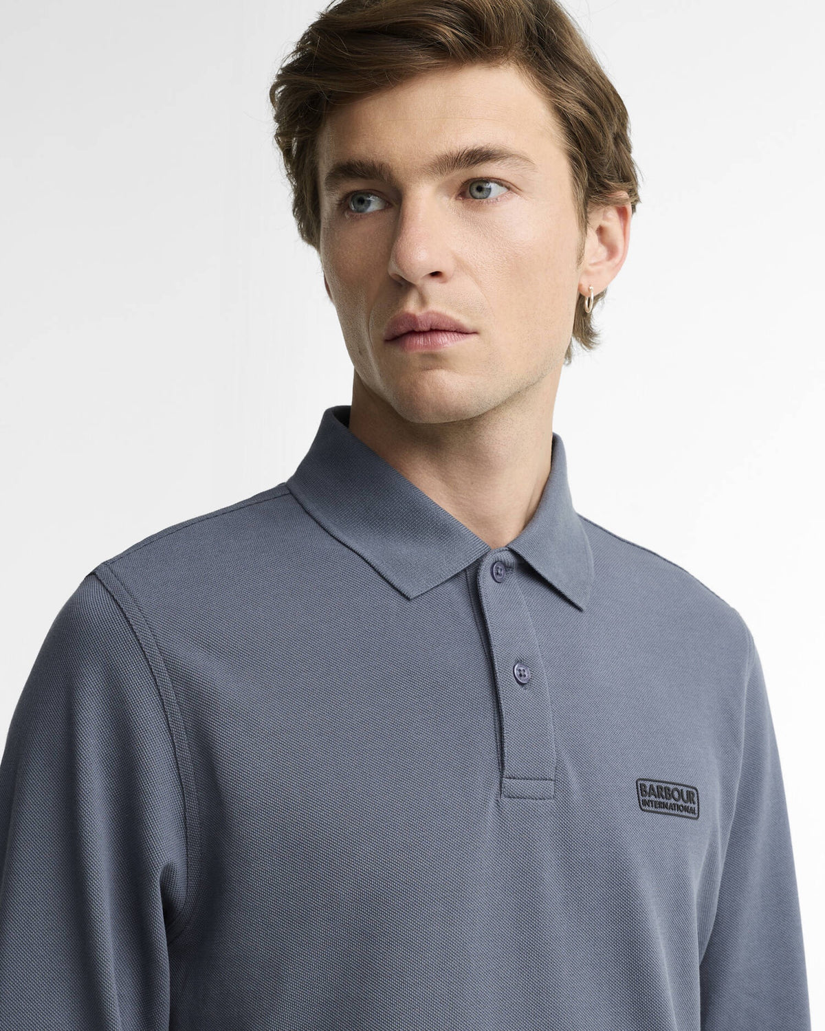 Barbour International Long Sleeve Polo - Charcoal Grey