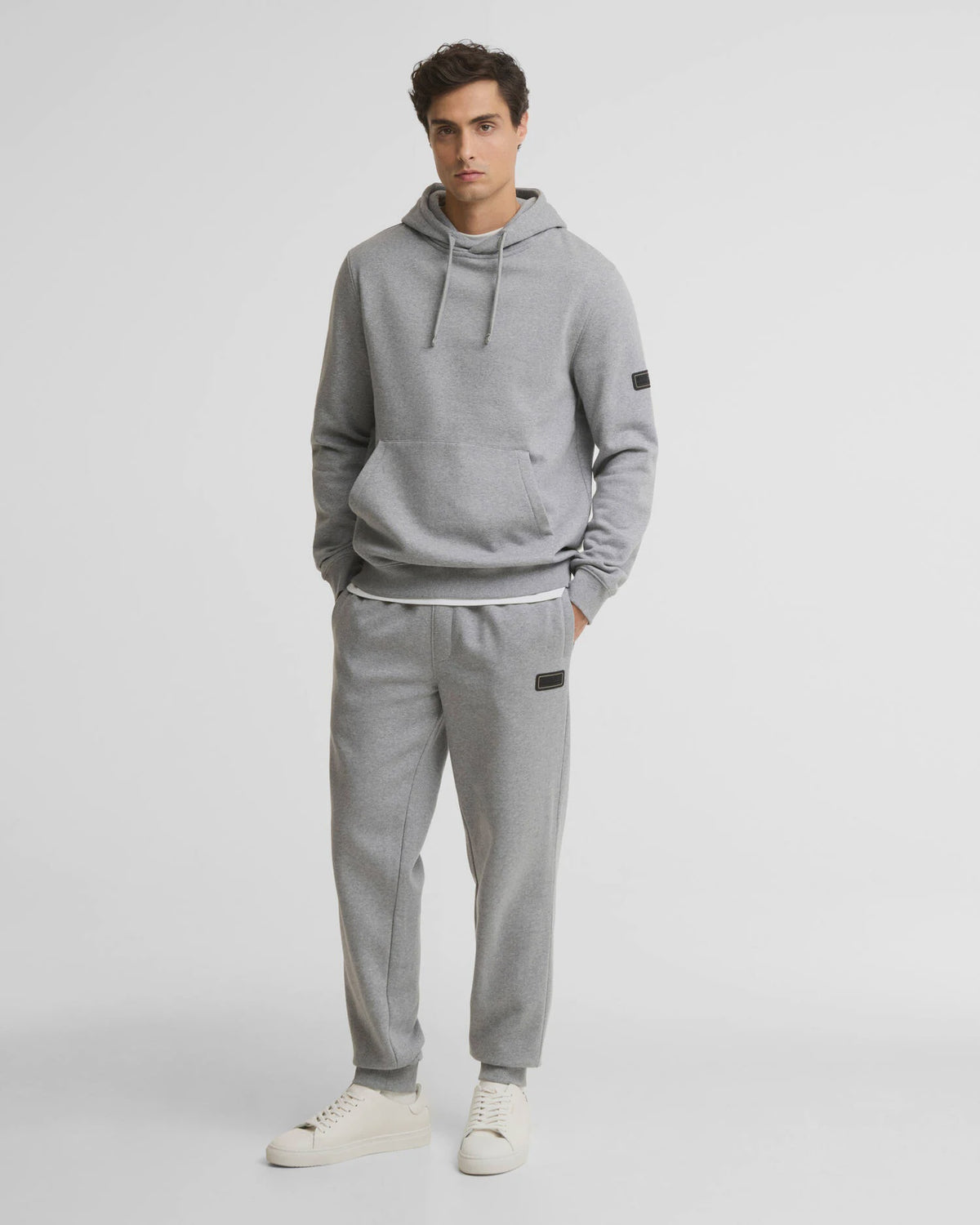 Barbour International Map Overhead Hoodie - Anthracite Grey Marl