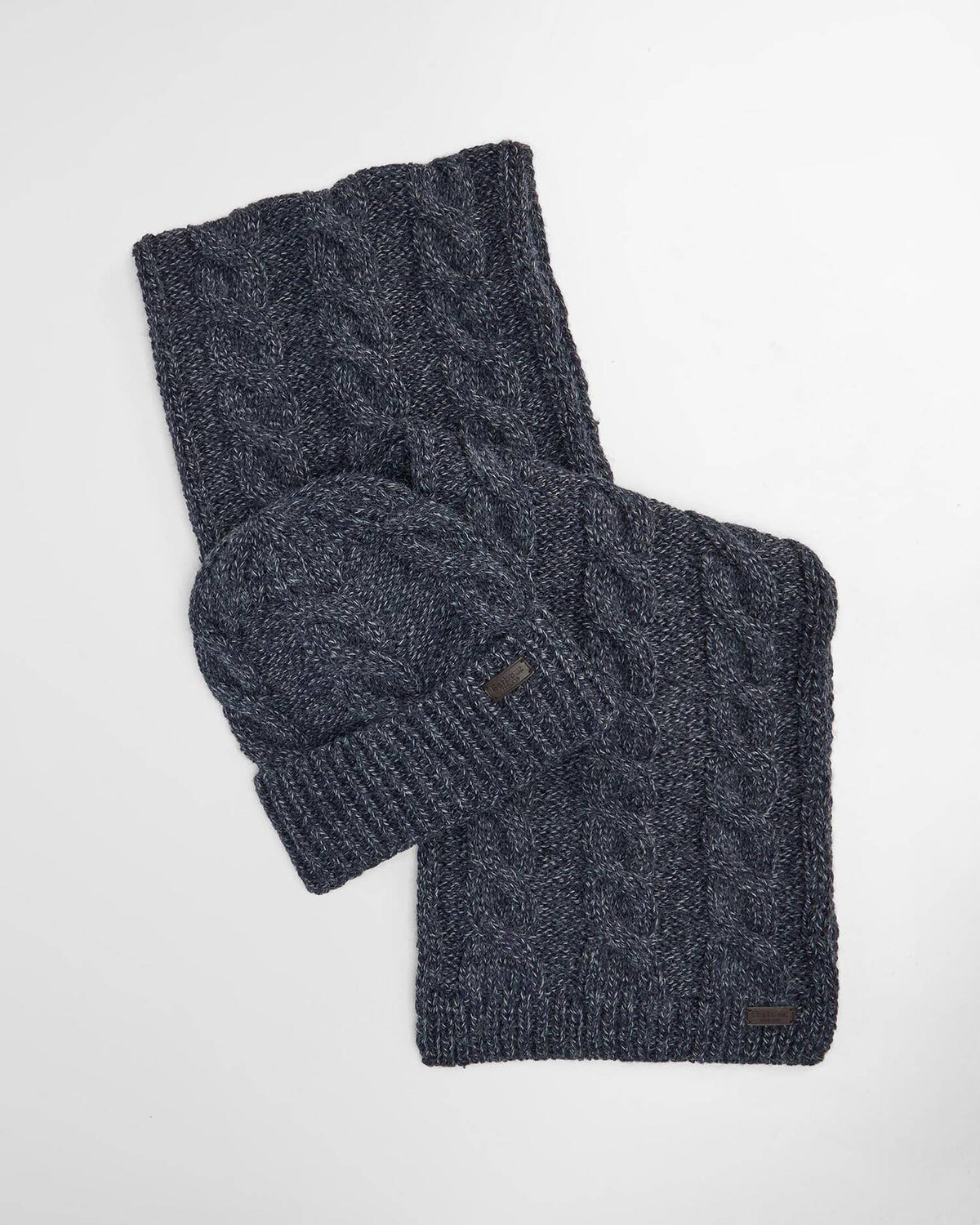 Barbour Jesmond Beanie & Scarf Gift Set - Navy Blue