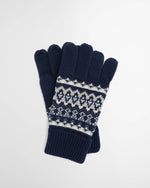 Barbour Marlow Fair Isle Knitted Gloves - Navy Blue