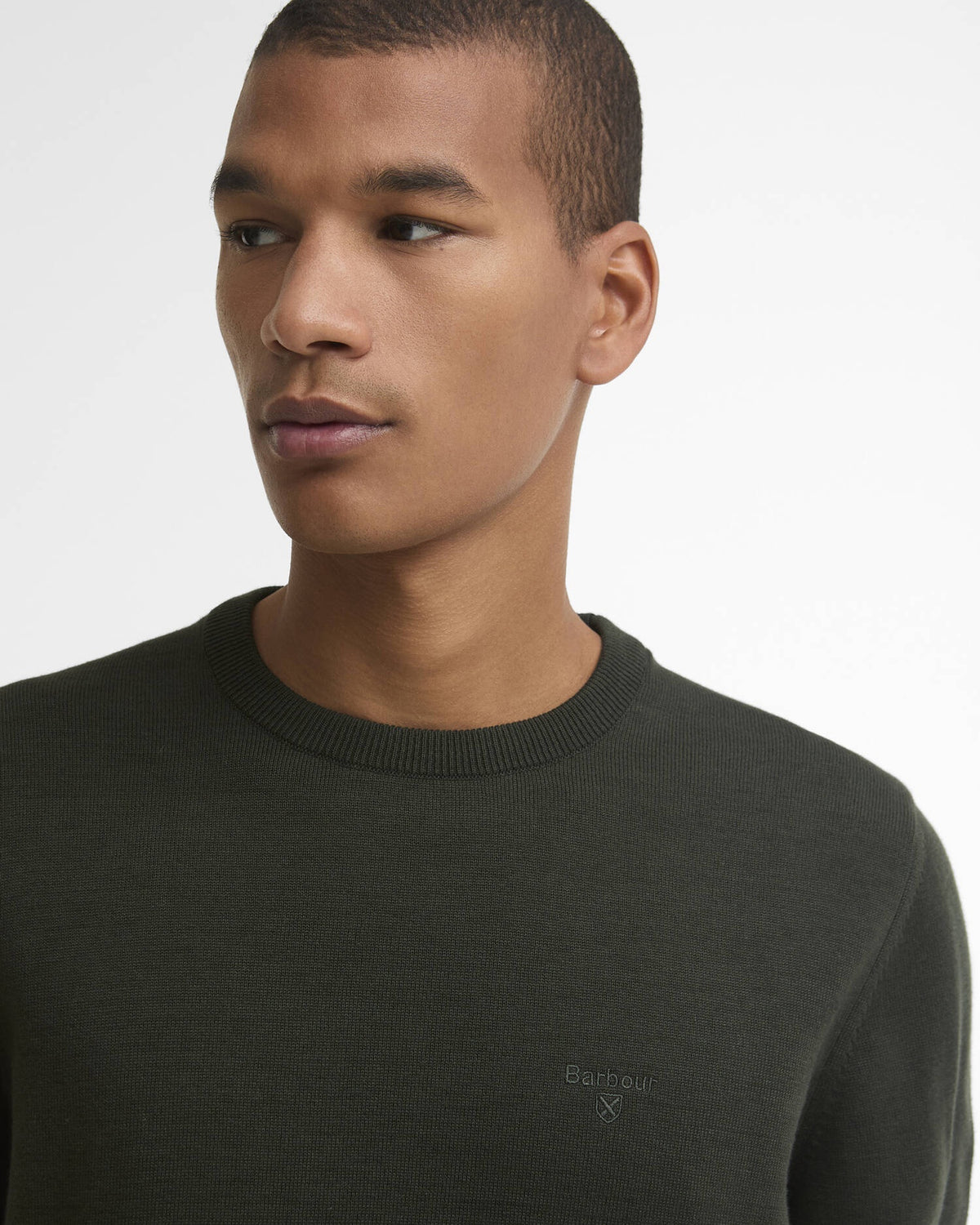 Barbour Pima Cotton Knitted Jumper - Sage Green