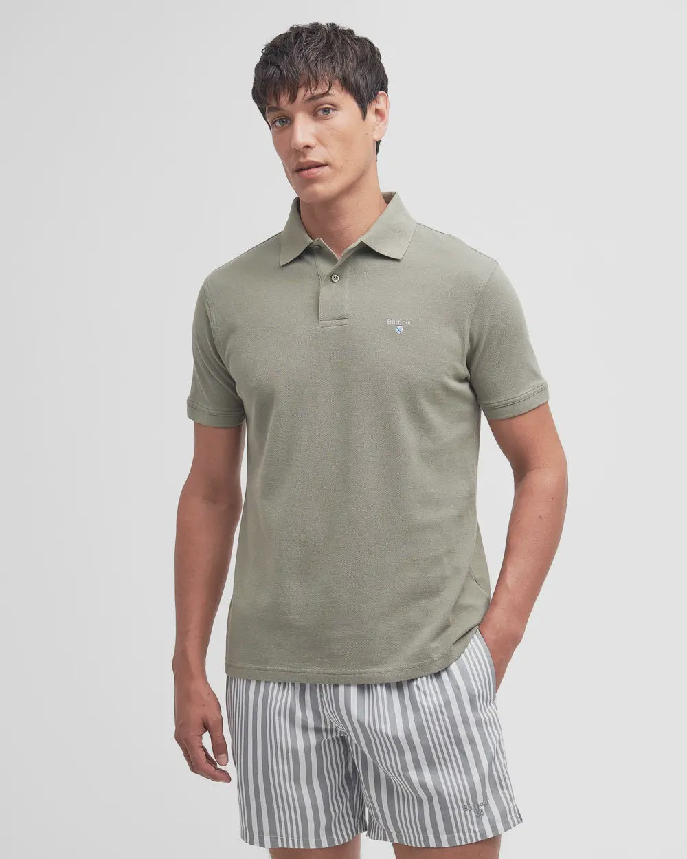 Barbour Sports Polo Shirt - Dusty Green
