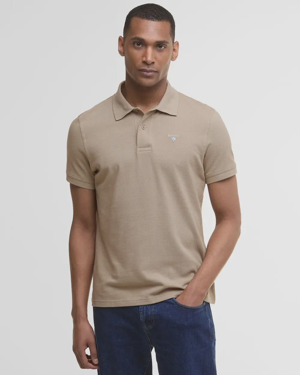 Barbour Sports Polo Shirt - Washed Stone