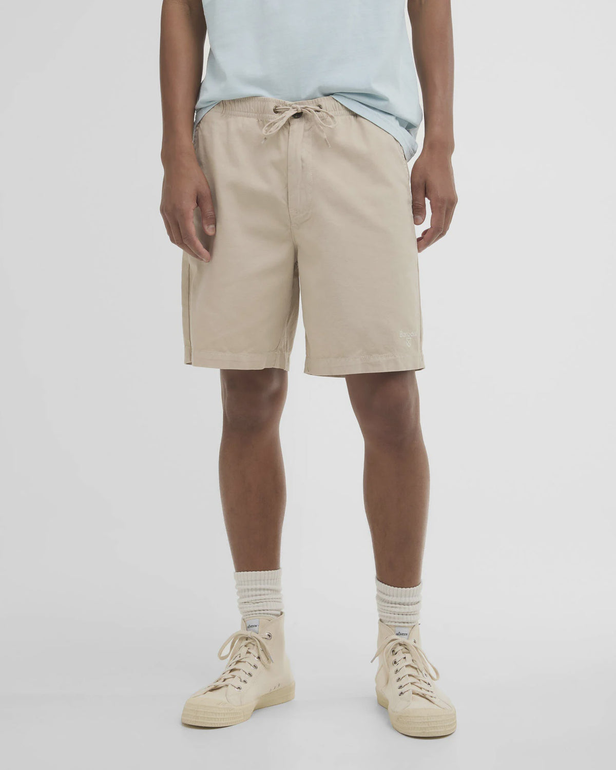 Barbour Washed Oxford Relaxed Shorts - Mist