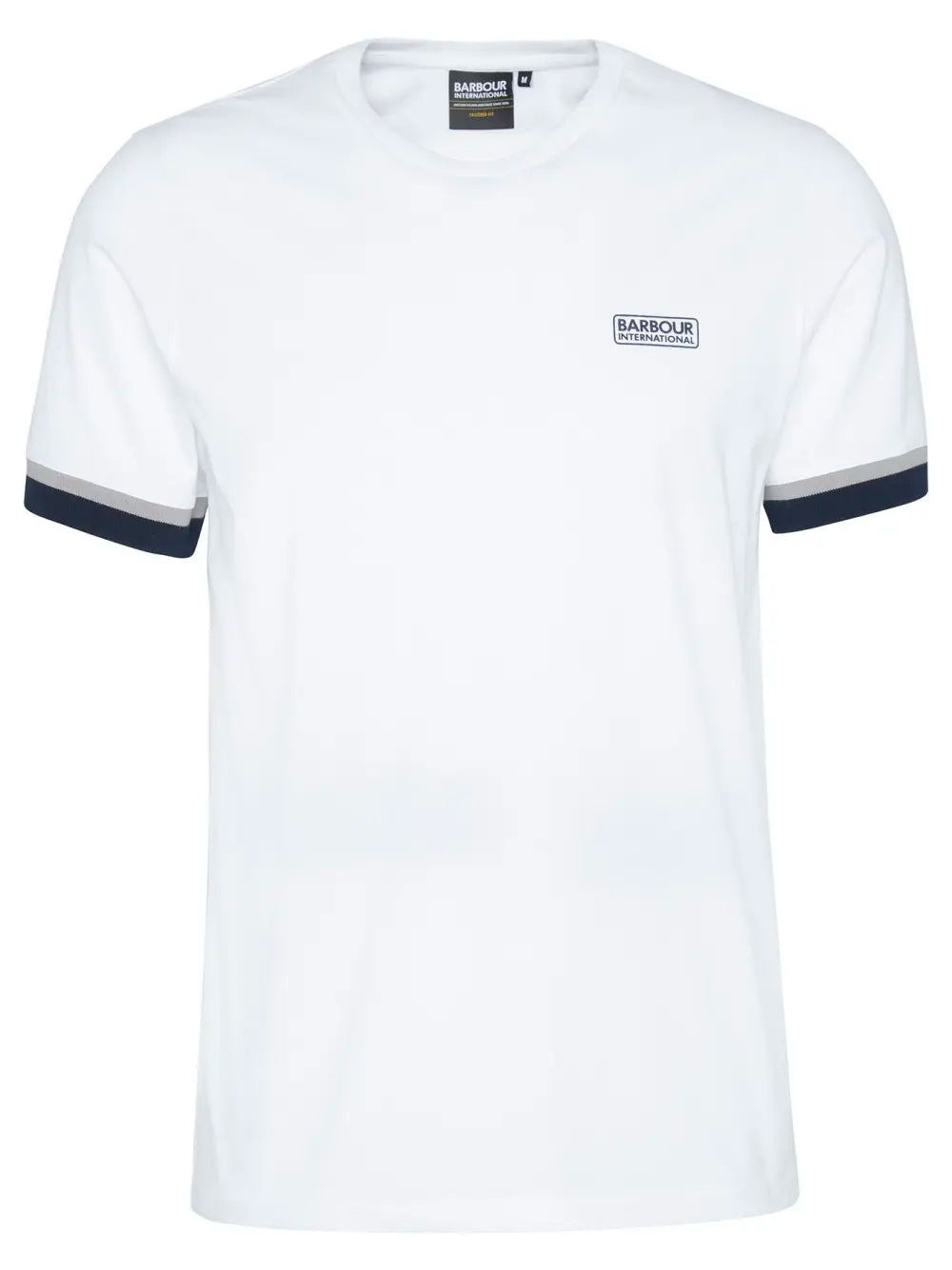 Barbour International Evan Deep Cuff Tipped T-Shirt - White