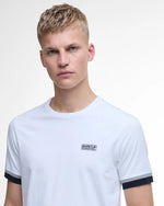 Barbour International Evan Deep Cuff Tipped T-Shirt - White
