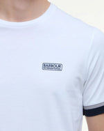 Barbour International Evan Deep Cuff Tipped T-Shirt - White