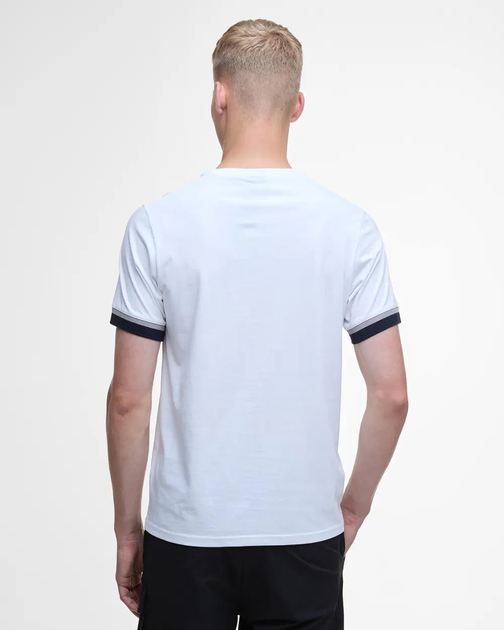 Barbour International Evan Deep Cuff Tipped T-Shirt - White