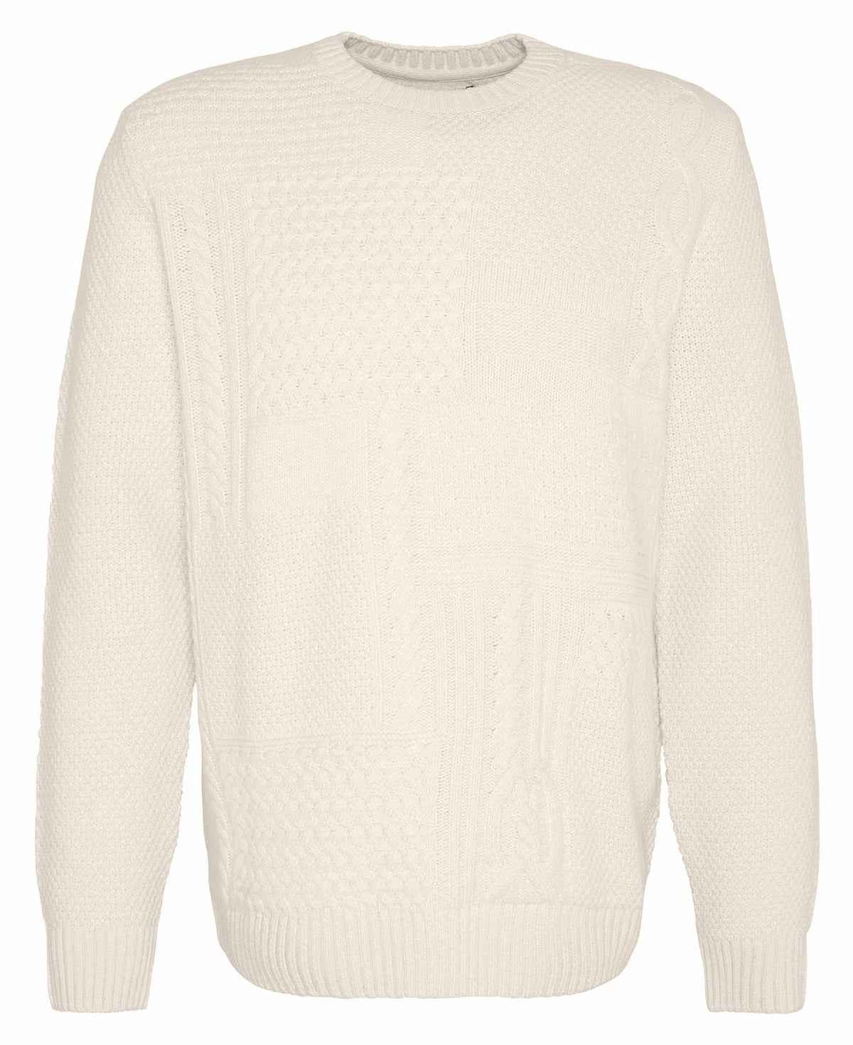 Barbour Casey Crew Neck Cable Knitted Jumper - Whisper White