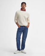 Barbour Casey Crew Neck Cable Knitted Jumper - Whisper White