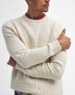 Barbour Casey Crew Neck Cable Knitted Jumper - Whisper White