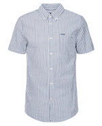 Barbour Cresswell Seersucker Regular Short-Sleeved Shirt - Classic Navy