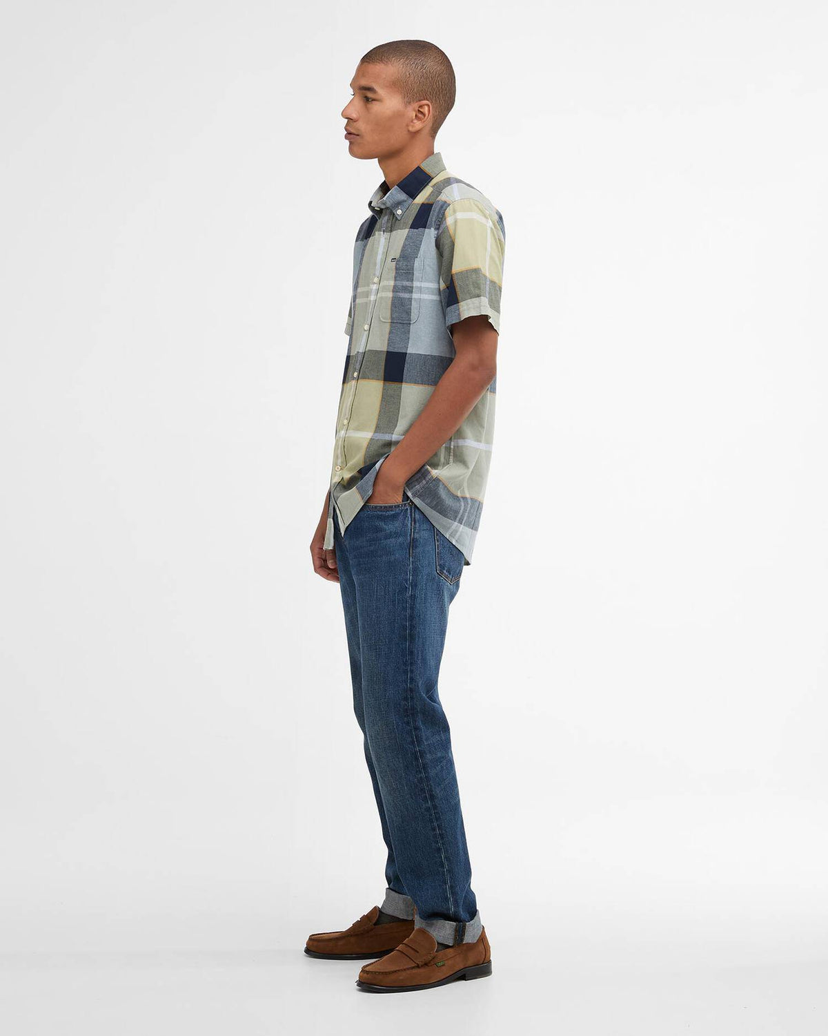 Barbour Doughill Short Sleeve Tartan Shirt - Highland Loch Tartan